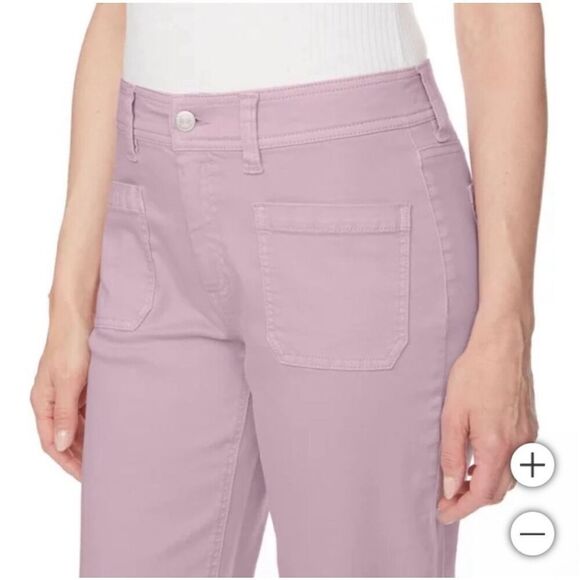 BUFFALO David Bitton Women’s Crop Pant Brigette Size 12 High Rise Soft Lilac NWT - Picture 4 of 9